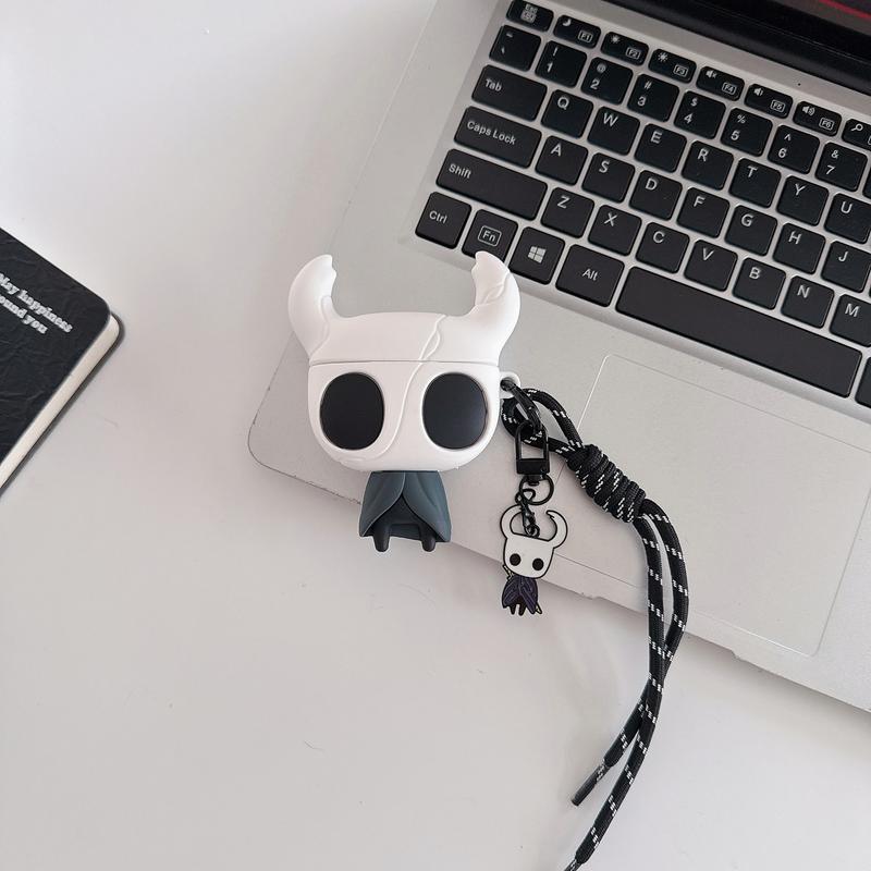 1 piece of The Hollow Knight headphone case,Detachable body，Cute wireless Bluetooth earphone case, drop resistant, durable and stylish accessory, suitable for AirPods pro3/1/2/3/4/pro/pro2(Different models may have different shapes)