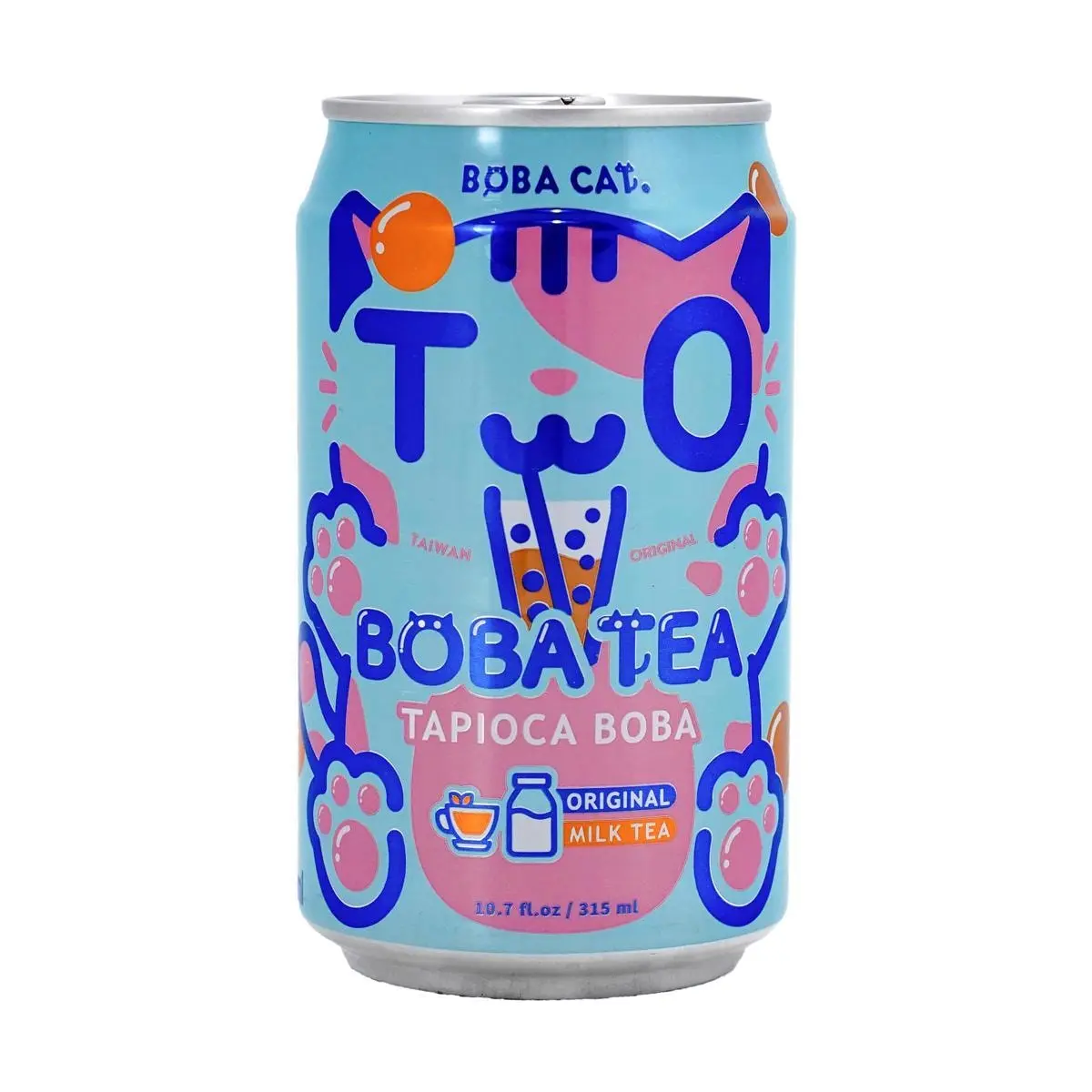BOBACAT Original Bubble Tea Drink - Authentic Taiwanese Pearl Milk Tea, 315ml