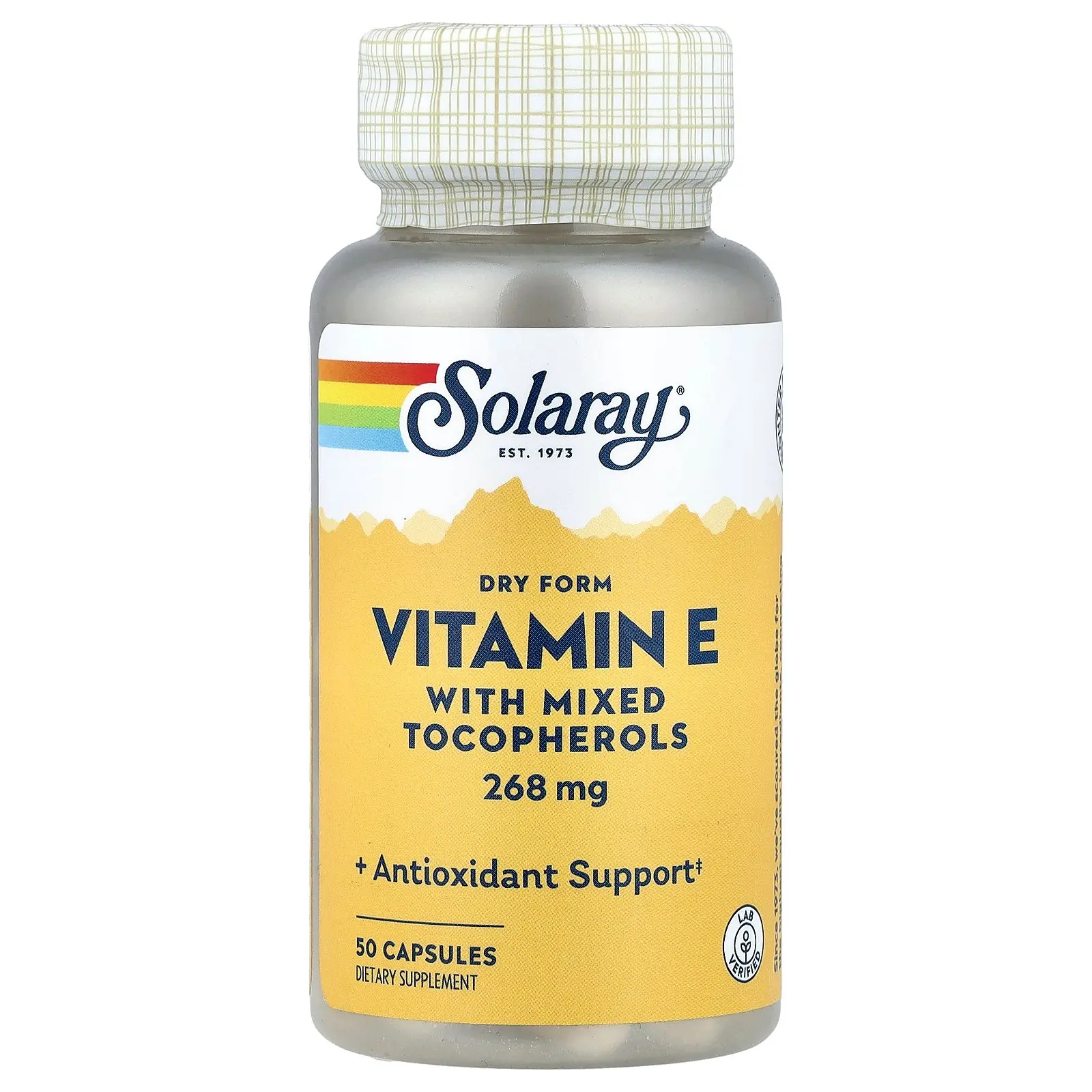 Solaray Vitamin E with Mixed Tocopherols, 268 mg, 50 Capsules