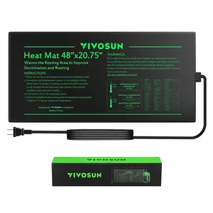 VIVOSUN Durable Waterproof Seedling Heat Mat 10" x 20.75" UL & MET-Certified Warm Hydroponic Heating Pad for Germination, Indoor Gardening, Greenhouse