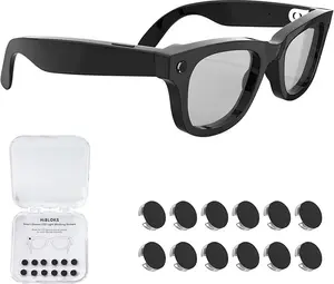 12Pcs Low-Tack Restickable LED Light Blocking Stickers - Compatible with Ray-Ban Meta Wayfarer/Skyler/Headliner (Gen 2) & Oakley Meta HSTN Smart Glasses