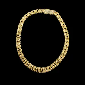 14K CHINO LINK SEMI SOLID BRACELET 5.2MM 8"