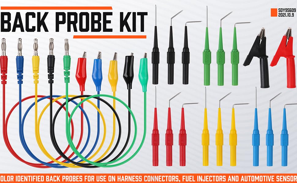 HORUSDY 22PCS Back Probe Kit, Back Probe Pin Kit