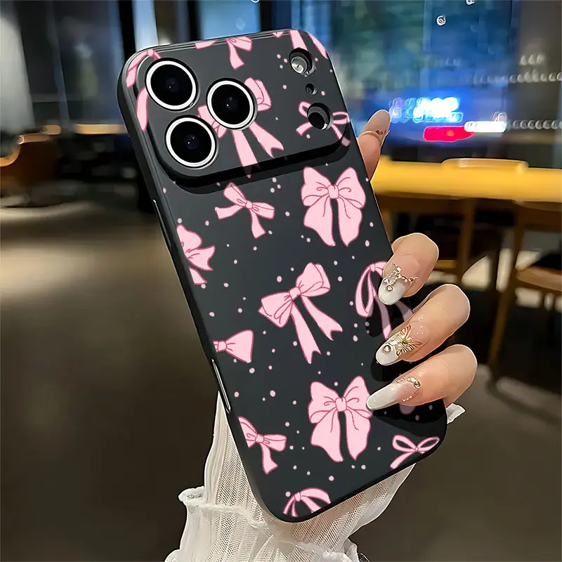 Black-Full screen pink bow tie