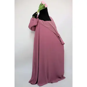 Classic Everyday Semi Flare Abaya - Mauve