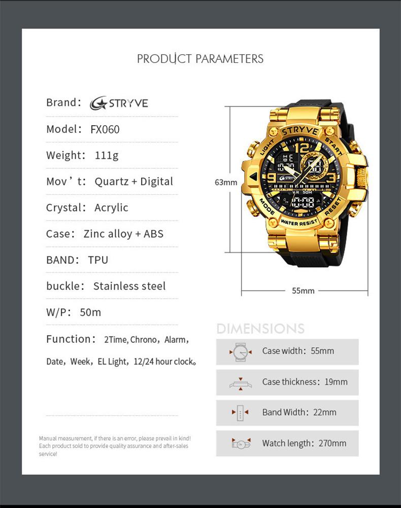 【Holiday Haul】Men's Colorful Punk Style Quartz Watch, Multi.Functional Waterproof Dual Display Wristwatch, TrendyFashion Sport Watch, Birthday Gift with Gift Boxfashionable wristwatch multifunctional men 【Holiday Haul】Men's Colorful Punk Style Quartz Watch, Multi.Functional Waterproof Dual Display Wristwatch, TrendyFashion Sport Watch, Birthday Gift with Gift Boxfashionable wristwatch multifunctional men