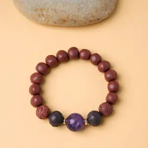 Empress Elixir Bracelet: Sandalwood, Rose, Amber & Amethyst. Your Royal Calm.