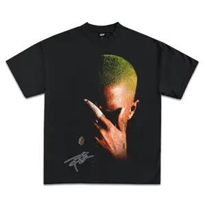 Frank Ocean Blonde Graphic Tee, Menswear Crew Neck Rap Streetwear T-Shirt, Unisex Casual Regular Fit Cotton Tops, Good Vintage Hip-Hop BRetro Apparel, Men Round Neck Y2K Music Graphic Tees