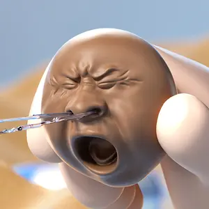 3pcs Yawning People Handheld Toys, Fun Water Spray Emoji Head Figures, Travel Game Pocket Toy, Prank Stress Relief Gag Gifts