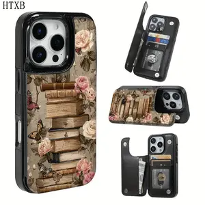 Flower Print TPU Protective Cellphone Casing - Handheld Phone Accessory with Card Slot for Bank/Public Transport Cards, Compatible with iPhone 17/16/15/14/13/12, Holiday Gift for Loved Ones, Mobile Phone Accessories summerwins