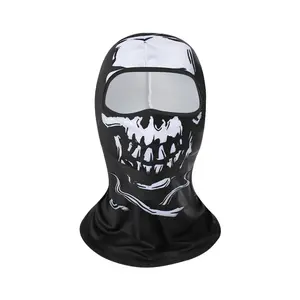 Cycling Face Cover Sunscreen Hood Skull Ghost Digital Printing Neck Protector Pullover Hat Motorcycle Full Face Ice Silk Mask