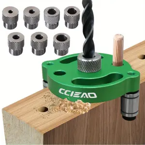 Self Centering Doweling Jig, 3-10mm Drill Jig for Straight Holes, Wood Panel Hole Puncher Locator, Woodworking Joints Tool