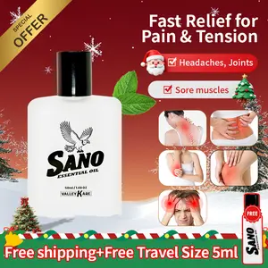 SANO Essential Oil (Wintergreen & Eucalyptus) - Fast Relief for Aches/Headaches/Sinus | 50ml + 5ml Travel Size with Purchase | All Natural, Made in USA