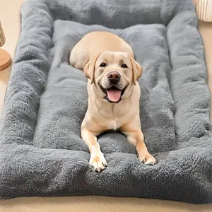 Giant Plush Dog Bed Sofa, 8-Sided Soft Shaping Pet Bed, Non-Slip Bottom, Thick Polyester Fill, Comfortable Rectangular Couch for Large Dogs Cats, Shaped Beds