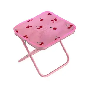 Portable Foldable Handbag Stool Outdoor Small Seat Student Chair Queueing Helper Picnic Bench Fishing Chair Metal Material