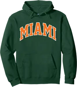 Retro Miami Men Miami Women Vintage Classic Orange Green FL Pullover Hoodie - Rubencordov Shop 55B0DNNDZR8Z