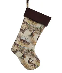 White Tail Deer Quilted Christmas Stocking