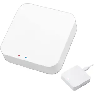 Wireless Smart Hub Dual Mode Gateway, Tuya Compatible Home Automation Bridge, Remote Controller for Smart Devices, Voice Control with Alexa and Google Assistant, Reusable Connectivity Solution for Smart Homes adjustable  door  hinge entry door locks