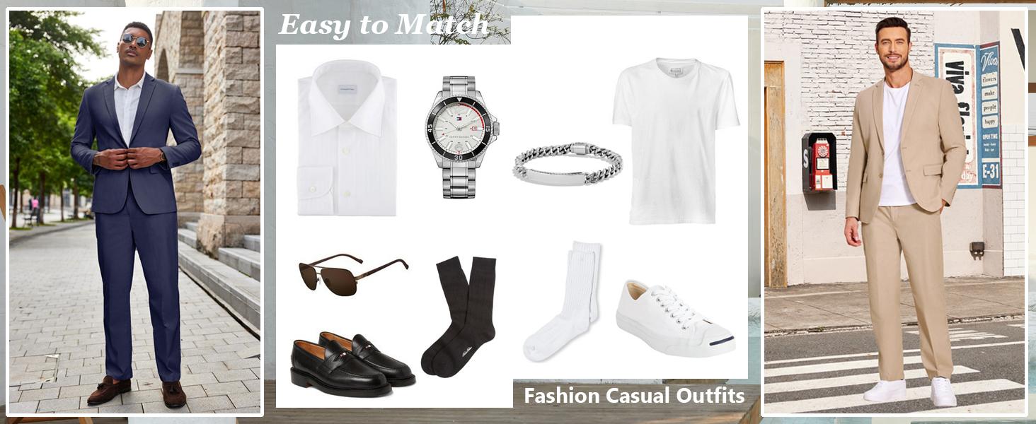 COOFANDY Men's 2 Piece Linen Suits Set Regular Fit Casual Lightweight Blazer Jacket and Pants COOFANDY Men's 2 Piece Linen Suits Set Regular Fit Casual Lightweight Blazer Jacket and Pants