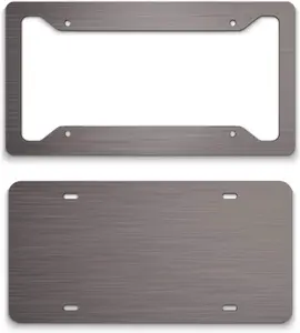 Blank License Plate and  Blank License Plate Frames ready for personalization.