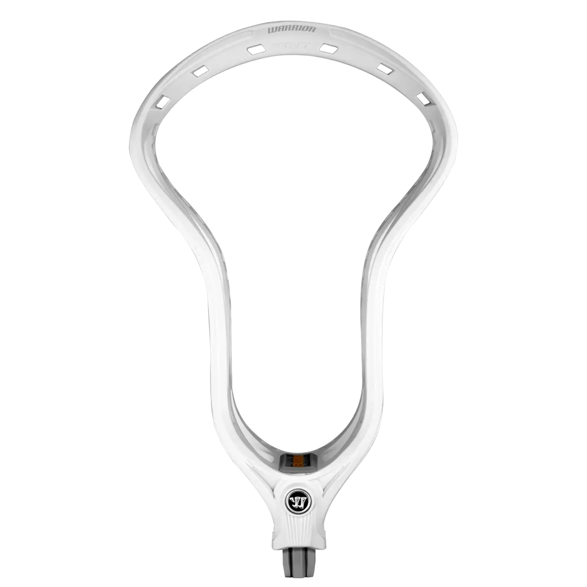 Men's Unstrung Lacrosse Head with High Pinch Design for Shot Power, featuring Tighter Face, Sym-Flex Design, Stiff Therma-Loc Resin, and Optional Loc-Throat