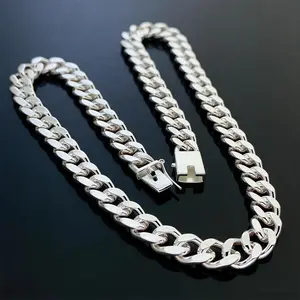 925 Sterling Silver Cuban Link Chain Necklace for Men Women, Solid Heavy Curb Link Chain with Secure Box Clasp, Hypoallergenic Unisex Silver Cuban Link Choker, Trendy 2026 Hip Hop Jewelry, Birthday Christmas Gift for Him Her, Viral TikTok Trending