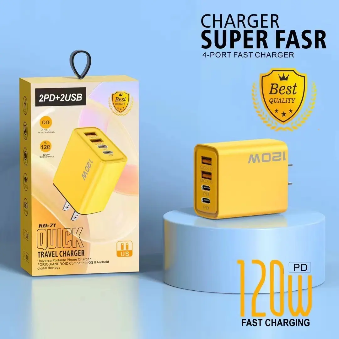 120W Fast Charger Mecha Set with Detachable USB Cable (USB-A, Type-C, Lightning) – High-Speed Charging & Data Sync for Neon Electronic Devices, Smartphone, Cellphone, Tablets (iPhone, iPad, Samsung Galaxy, Xiaomi)