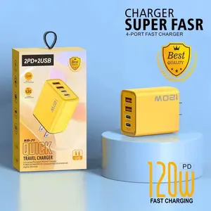 120W Fast Charger Mecha Set, USB Detachable Charging Cable with USB A, Type-C, Lightning, High-Speed Fast Charging and Data Sync for iPhone, iPad, Samsung Galaxy, Xiaomi, Phone accessories Android Device