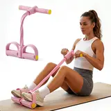 6-Tube Pedal Resistance Band Set - Multifunctional Lightweight Portable Elastic Rope Workout Equipment, Athletic Training Resistance Bands for Home Fitness Training, Yoga & Stretching Exercises, Adjustable Sit-Up Gear