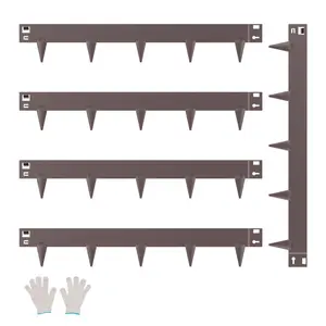 VEVOR Steel Landscape Edging 5 Packs 39x3in Rust-Resistant Garden Edging Border Brown