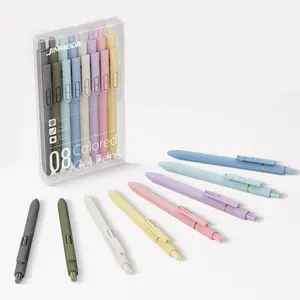 Colored Gel Pens 8ct Assorted Colors Black gel pens 0.7mm Tip for Smooth Writing, Coloring, Drawing, and Journaling Office Stationery Supplies TikTokShopJumpstartSale