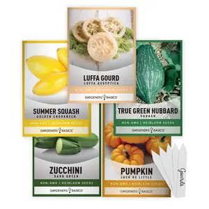 Gourd & Pumpkin Seeds | 5 Variety Pack Home Planting seed  starter  kit growing  kit