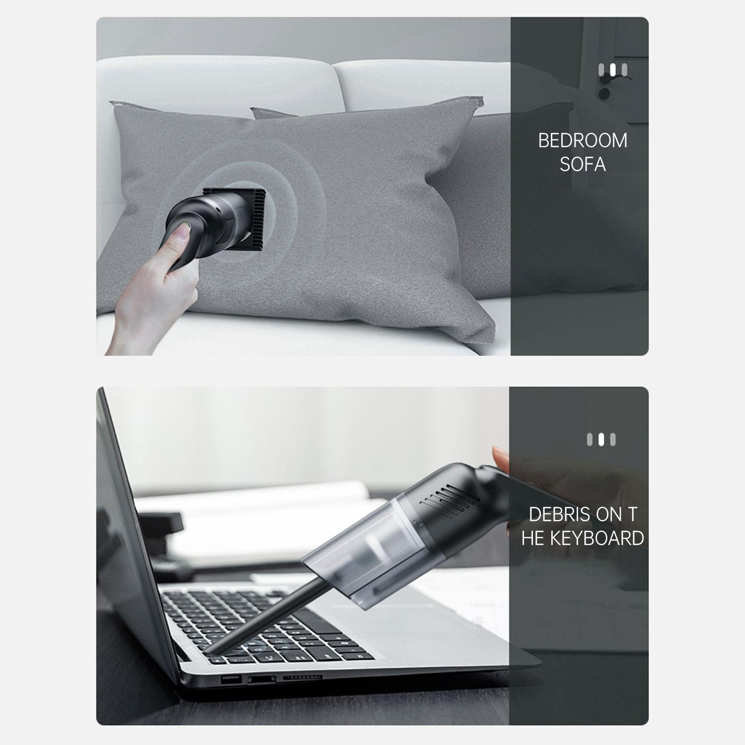 Handheld Car Vacuum Cleaner, 9000Pa Vacuum Cleaner and Air Duster, 120W High Power Hand Held Vacuum with LED Light and Multi-Nozzles for Car, Home, Office, Pet