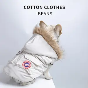 French Bulldog Cotton Jacket Thickened Cotton Vest Dog Autumn Winter Warm Coat Corgi Pug Pet Cotton Jacket Parka