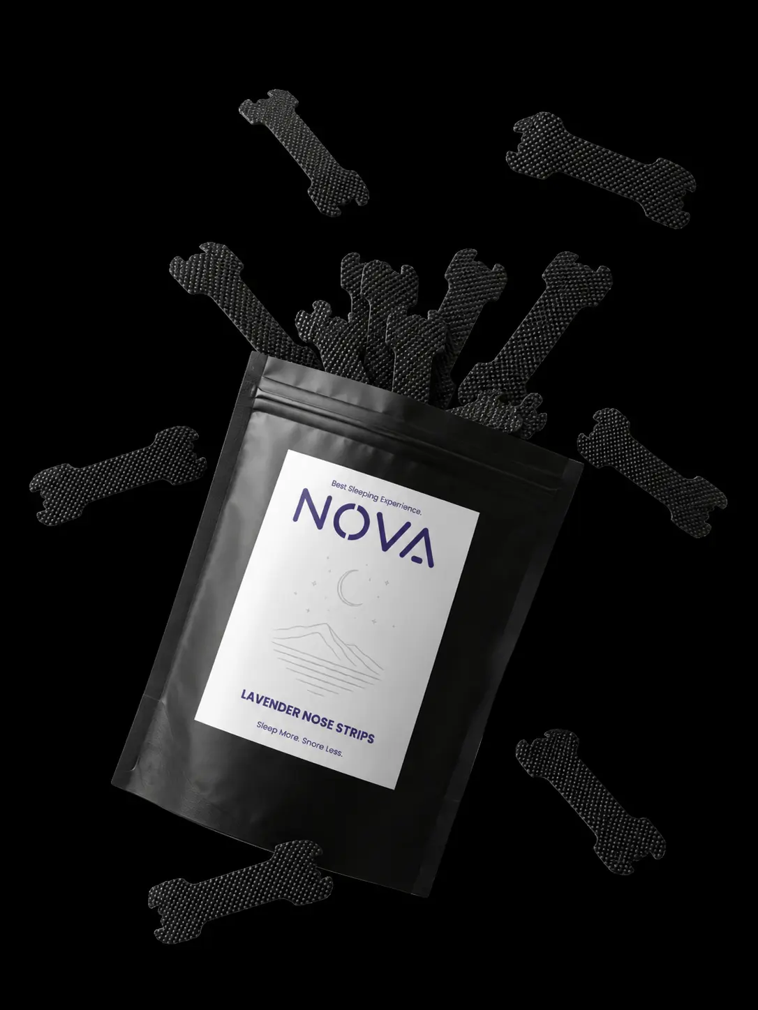 Lavender Scented Nasal Strips for Snoring & Better Breathing, 30 Count Nasal Strips, Clears Congestion, Improves Allergies & Deviated septum