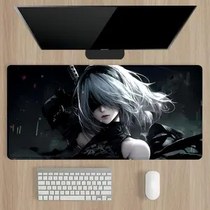 Cool Anime Girl Pattern Mouse Pad, 1 Count Made for Gaming Rectangle Gaming Mouse Pad, Non-Slip Mousepad, Office Desk Keyboard Mouse Mat for Home Office Game Room Desk