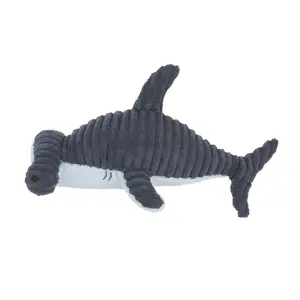 Explore Dream Discover Navy, and Light Blue Hammerhead Shark Shaped Plush Stuffed Animal