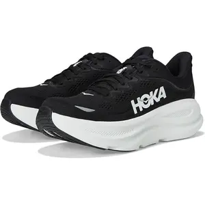 Hoka Bondi 9 Mens Running Shoe - Black/White 1162011-BWHT