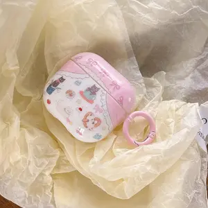 Cute Cat Pattern Earphone Case, Decorative Earphone Protector Cover, Earphone Protective Cover, Earphone Accessories Compatible with AirPods, Headset