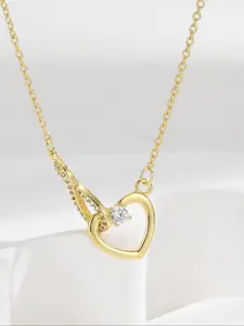Women's Elegant Heart Shaped Pendant Necklace, Exquisite Trendy Pendant Necklace, Chic Jewelry As Gift for Girlfriend