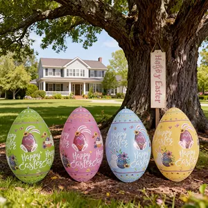 35cm Inflatable Easter Egg Decoration, PVC Material, 4 Size Options, Perfect for Hanging or Display