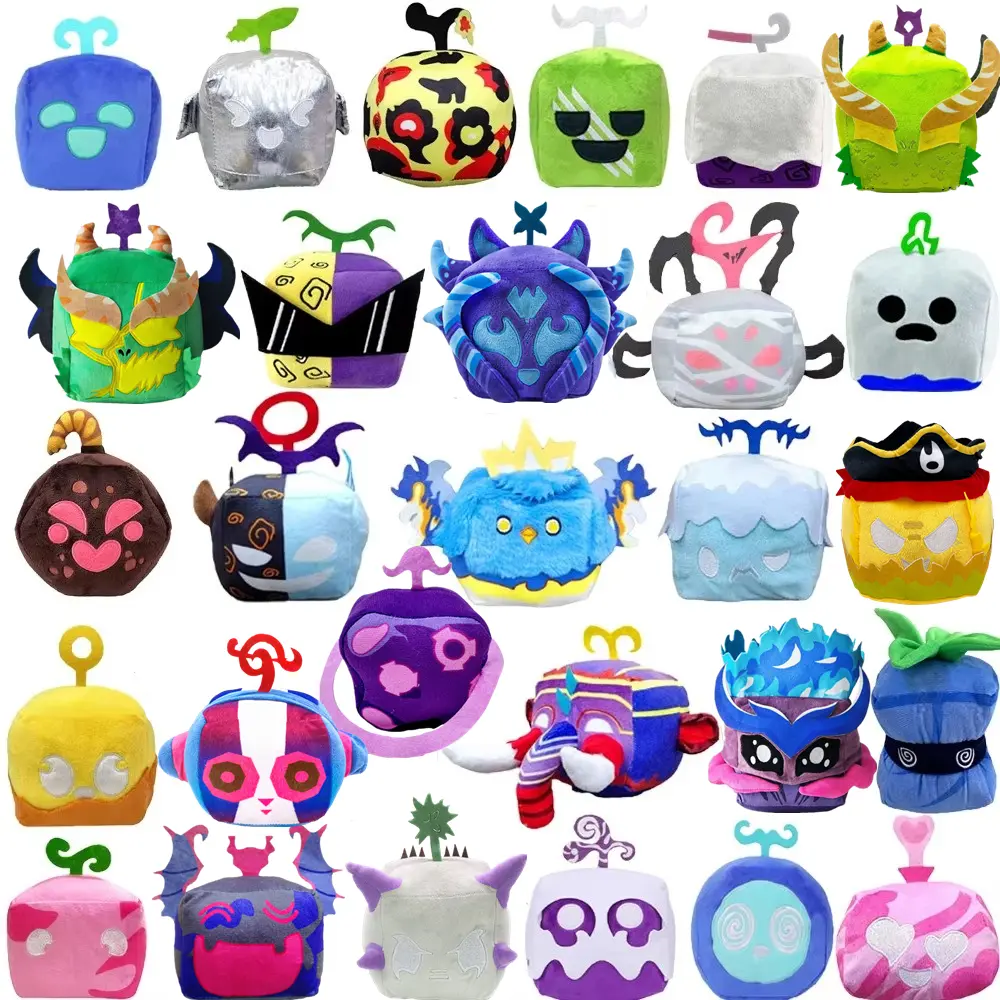 2026 New Blox Fruits Devil Fruit Soft Plush Stuffed Doll, Cute Doll Figures, Unisex Toy for Kids, Christmas & Birthday Gift