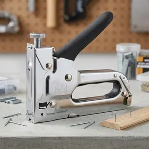 3-in-1 Cordless Pneumatic Nail Gun & Stapler for Woodworking, Upholstery, Wall Reinforcement. Anti-Jam Firing Pin, Triple Magazine for Brad Nails & Staples, Perfect for Furniture & Drywall Projects.