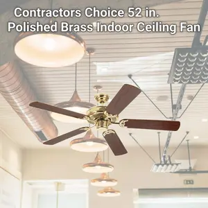 Westinghouse 36321 Contractors Choice 52 in. Polished Brass Indoor Ceiling Fan