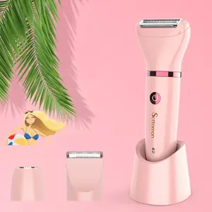 Women's Bikini Trimmer, 3 in 1 Electric Hair Trimmer,Portable Lady Shaver, Rechargeable Body Hair Trimmer for Armpit ,Arm,Leg Facial Hair Trimming, Hair Removal Tools