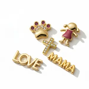 GIVE-Memory Charm Collection invisawear  daisy chain Gold Miami Cuban Link Necklace