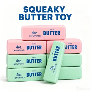 Handmade Butter Bar Squishy Fidget Toy - Realistic Food-Shaped ASMR Squeeze Ball with Crispy Crunch Sounds, Unisex Stress Relief Sensory Toy for Teens & Adults, Viral Novelty Gift for Daily Relaxation