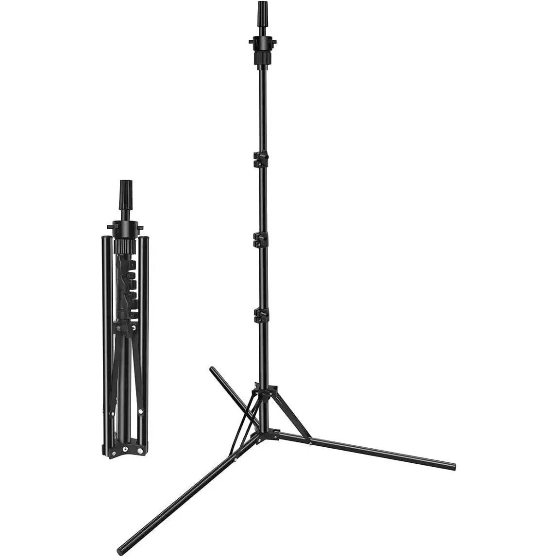 Foldable Mannequin  Stand, Upgrade Adjustable Wig Stand Tripod, Metal Mannequin Stand for  Hairdressing