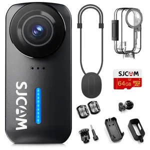 SJCAM C110 Plus Magnetic 4K Thumb Action Camera with Stabilization of 6-Axis, 170° FOV,Mini Body Cam, Outdoor Sports Camera,Waterproof,Wearable,Portable POV,Built-in Spkr & Mic for Vlogging, with Helmet Mount Kits