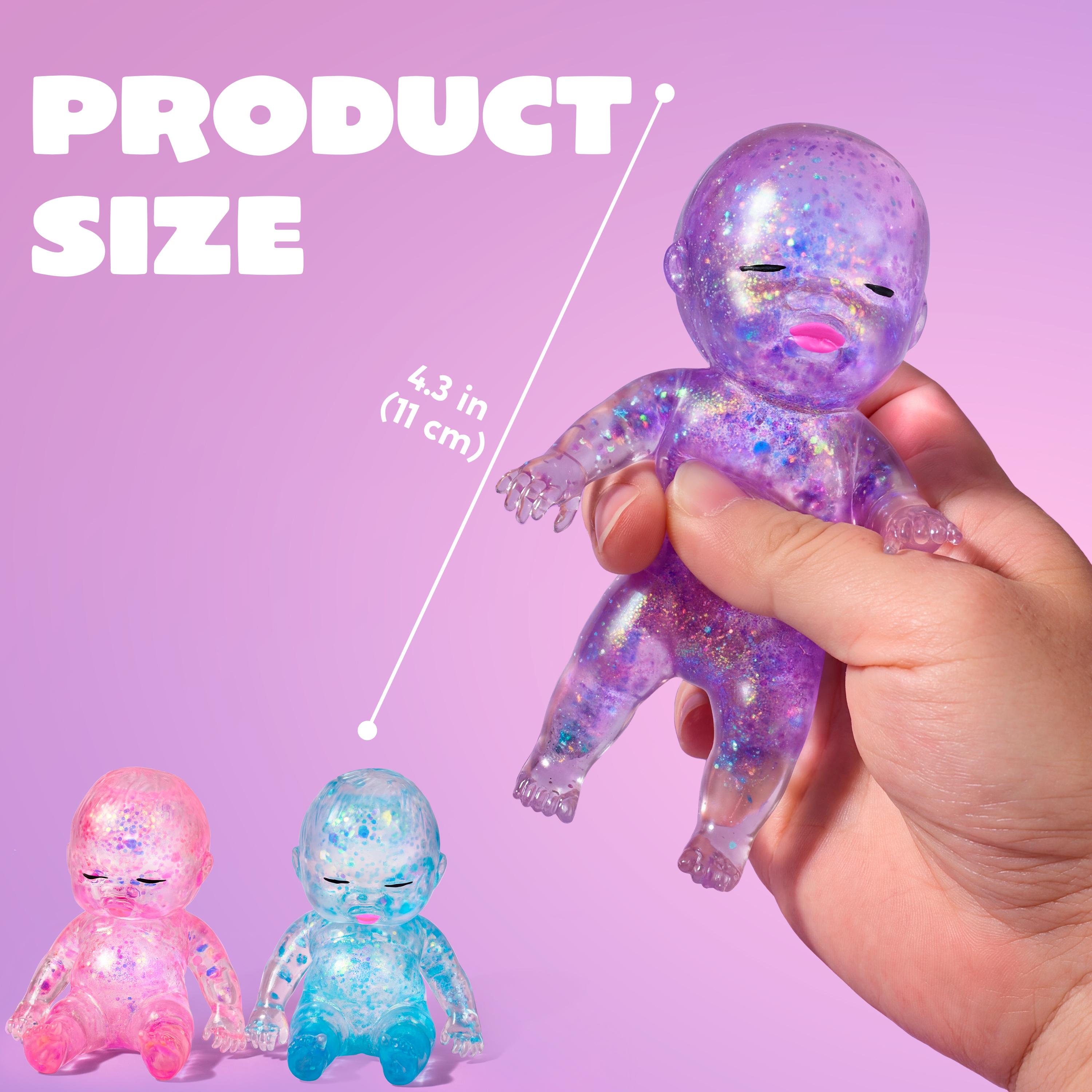 JOYIN 1PCS/3PCS Baby Stress Relief Toys, Baby Glitter Squishy Toys, Slow Rising Toys for Kids & Adults,  Anxiety Relief Fidget Sensory Toy, Soft Squeeze Decompression Dough for Adults Gifts, Party Favors, Office Desk Decorations